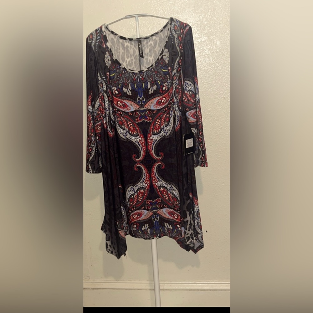 White Mark Women's Dress - Black, Red, Blue Paisley never worn with tags.